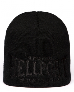 Beanie: SUPPORT 81 MOTORCYCLE CLUB HELLPORT  | Schwarz - Schwarz